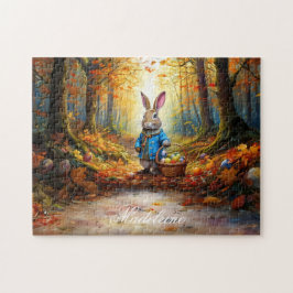 名前をパーソナライズPeter Easter Eggsバスケット ジグソーパズル