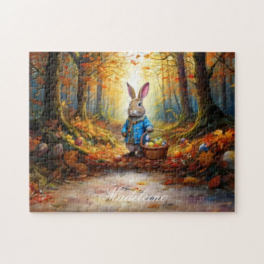 名前をパーソナライズPeter Easter Eggsバスケット ジグソーパズル (横)