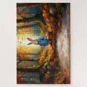 名前をパーソナライズPeter Easter Eggsバスケット ジグソーパズル (縦)