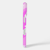 名前をピンクの白い迷彩模様に追加 Case-Mate iPhoneケース (裏面 / 右)