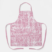 名前をピンクパーソナライズされた色に変更 エプロン (正面)