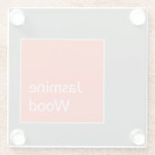 名前をミニマルモダンリストに追加 ガラスコースター (裏面)