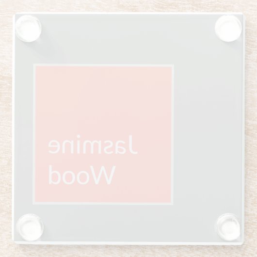 名前をミニマルモダンリストに追加 ガラスコースター (裏面)