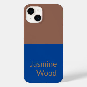 名前をミニマルモダンリストブルーブラウンに追加 Case-Mate iPhone 14ケース