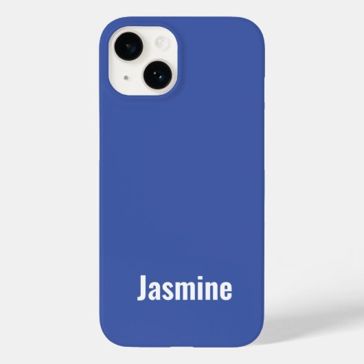 名前をミニマルモダンリスト青に追加 Case-Mate iPhoneケース (裏面)