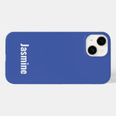 名前をミニマルモダンリスト青に追加 Case-Mate iPhoneケース (裏面 (横))