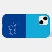 名前をミニマルモダンリスト青に追加 Case-Mate iPhoneケース (裏面 (横))