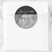 名前を一つにしてバラ写真 ラウンドシール (バッグ)