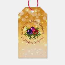 名前を一致させる クリスマス ゴールド ギフト タグ