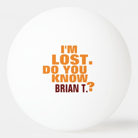 名前を付おもしろいけ失ったたping_pong-ball 卓球ボール (正面)
