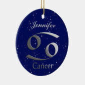 名前を付けたがん太陽記号 セラミックオーナメント (右)
