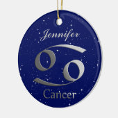 名前を付けたがん太陽記号 セラミックオーナメント (左)