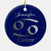 名前を付けたがん太陽記号 セラミックオーナメント (裏面)