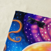 名前を付けたクラーケンパーソナライズされたタコ ビーチタオル (インサイチュ)