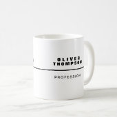 名前を付けたジョブマグ コーヒーマグカップ (正面右)