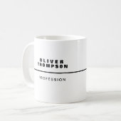 名前を付けたジョブマグ コーヒーマグカップ (正面左)