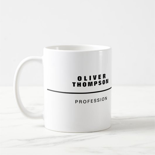 名前を付けたジョブマグ コーヒーマグカップ (左)