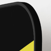 名前を付けたストライピング80間の暗いレトロ ピックルボールラケット (左詳細)