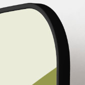 名前を付けたストライプ全体の緑のレトロ5 ピックルボールラケット (左詳細)