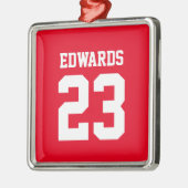 名前を付けたスポーツ メタルオーナメント (左)