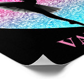 名前を付けたダンスパーソナライズされたバレリーナ ポスター (角)