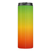 名前を付けたトロピカルレッドイエローグリーングラデーション タンブラー (裏面)