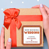 名前を付けたムービー結婚マーキーの署名を表示する スクエアシール