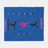 名前を付けた体パーソナライズされた操フリースブランケット。 フリースブランケット (正面(横))