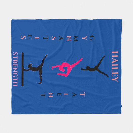 名前を付けた体パーソナライズされた操フリースブランケット。 フリースブランケット (正面(横))