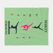 名前を付けた体パーソナライズされた操フリースブランケット。 フリースブランケット (正面(横))