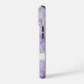 名前を付けた紫のコルセットレース iPhone 15ケース (左側面)