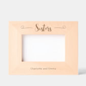 名前を付けた草書体の姉妹 レーザー彫刻フレーム (正面)