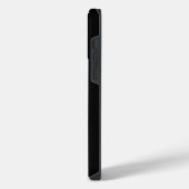 名前を付けた薄い青い線アメリカ国旗 iPhoneケース (左側面)