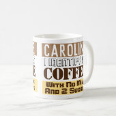 名前を付けた飲料説明書 コーヒーマグカップ (正面右)