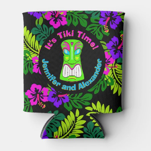 名前を付けた「ティキの時だ」 缶クーラー (正面)