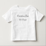 名前を付けた"ベルのリンガー" トドラーTシャツ<br><div class="desc">あなたの素晴らし結婚式の日に関連する集擦り切れた会の間に行われるあなたのベルのリンガーのための土産。*正カスタマイズ名を付けて好きなだけ。また、文字の色を変更したい場合もある。</div>