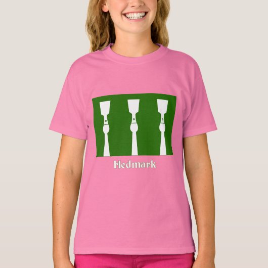 名前を付けたHedmarkフラグ Tシャツ (正面)