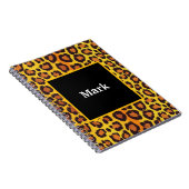 名前を付けたLeopardプリント ノートブック (右側)
