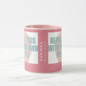 名前を付けたpink photo_magのアップロードと作成 マグカップ (中央)