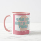 名前を付けたpink photo_magのアップロードと作成 マグカップ (左)