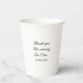 名前を付けてくれてありがとう テキストメッセージ 紙コップ (裏面)