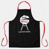 名前を付けてカスタマイズ黒人シェフ女性メン エプロン (正面)