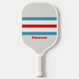 名前を付けてストライプ全体に雷鳥 ピックルボールラケット