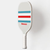 名前を付けてストライプ全体に雷鳥 ピックルボールラケット (左)