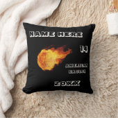 名前を付けてバスケットボールの枕をパーソナライズ クッション (ブランケット)