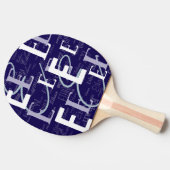 名前を付けてブルーパドルを作成 卓球ラケット (横)