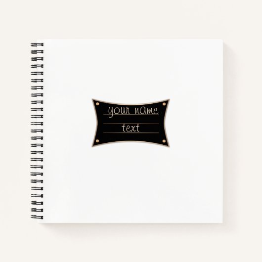 名前を付けて装飾を作成する ノートブック (正面)