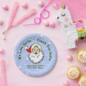 名前を付けて、サンタが大好き – サンタさんありがとう7" ペーパープレート (パーティー)