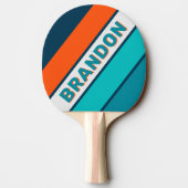 名前を付けはっきりしたたストライプのBluebottle Echo 卓球ラケット (裏面)