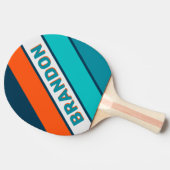 名前を付けはっきりしたたストライプのBluebottle Echo 卓球ラケット (横)